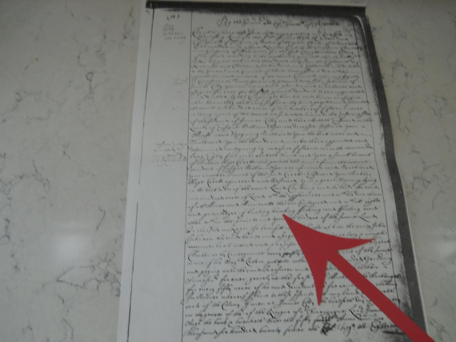FIRST U.S. LAND GRANT (1628) FOR HAWKING ISSUED TO JOHN JOHNSON IN VIRGINIA.