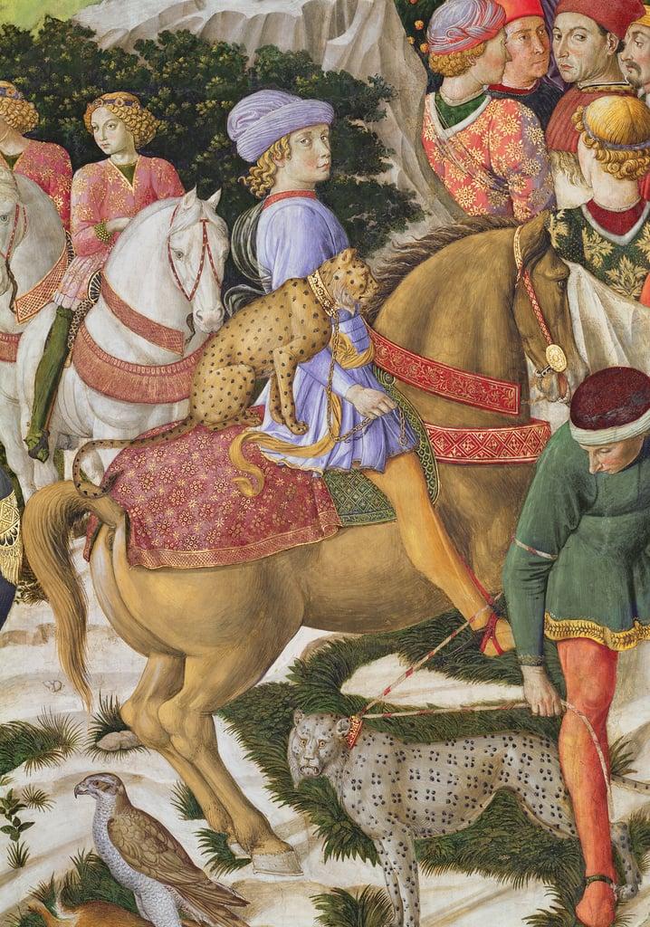 Portrait of Giuliano deMedici 1453-78, detail from the Journey of the Magi cycle in the chapel