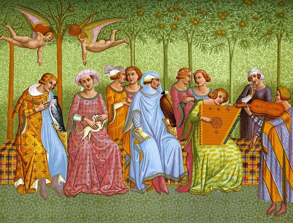  The Dream of Life, 14th century, 1870 by Franz Kellerhoven (1814-1872)