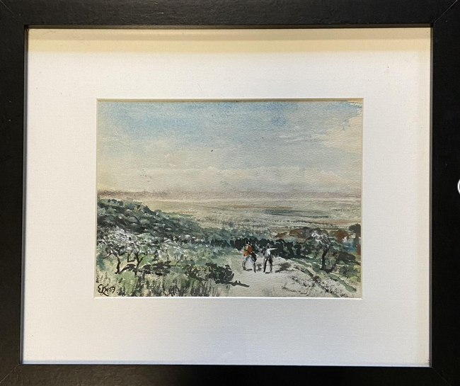 Watercolour Hawking on the Thames Estuary by Esmond Knight